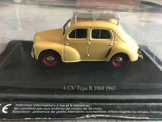 Voiture miniature Renault 4CV 4 CV Type R 1060 1947 1/43