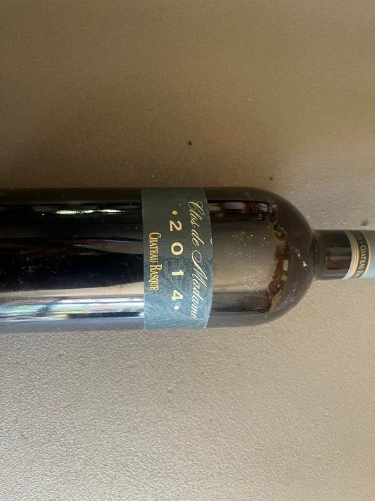 Ancienne Bouteille Vin Chateau Rasque 2014 Clos Madame Collection Perso