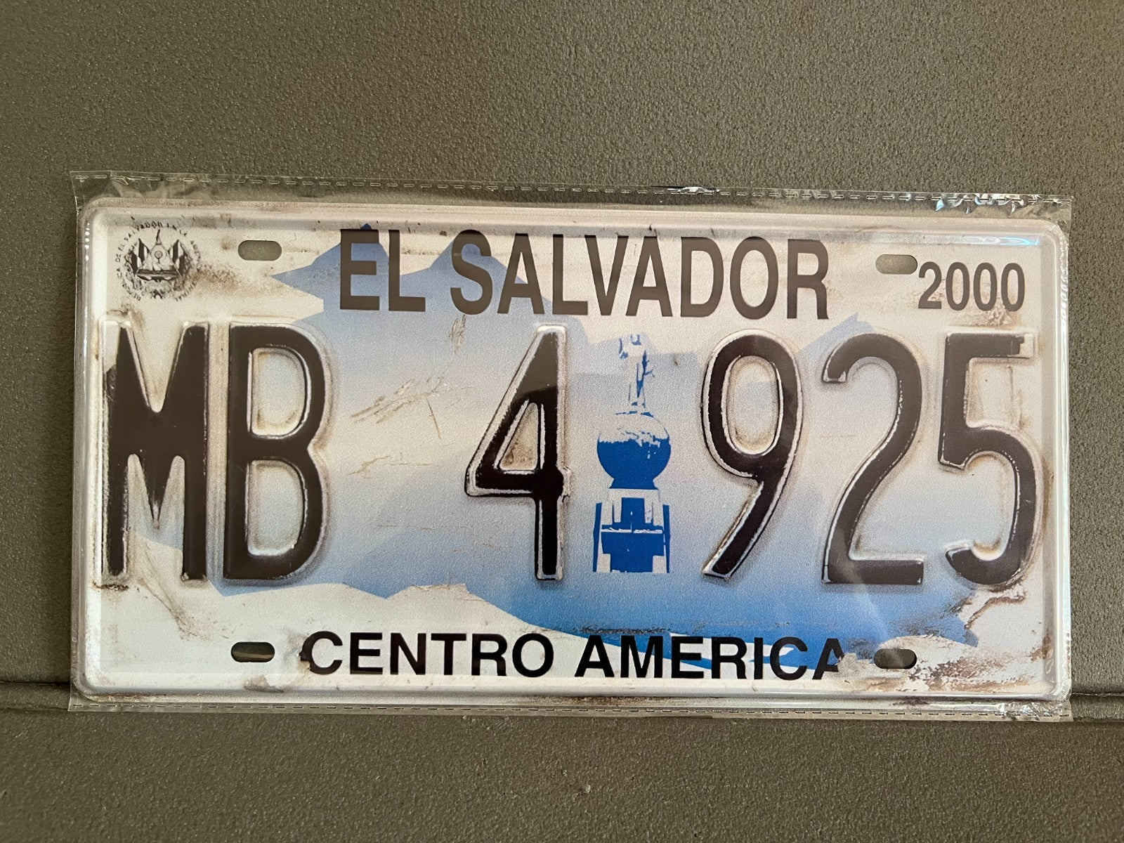 Plaque Métal Voiture Automobile Américaine Immatriculation El Salvador 15 x 30cm