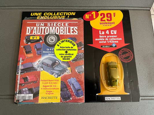 Voiture Miniature Renault 4CV Solido Hachette Fascicule au 1/43