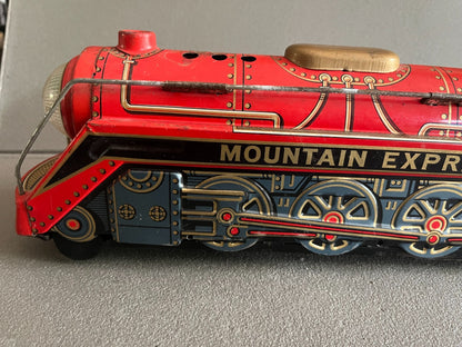 Jouet Ancien Tôle Train Locomotive Modern Toys Mountain Espress Japan