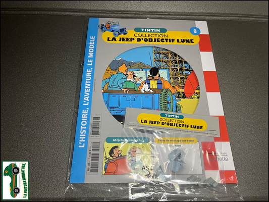 Voiture miniature Maquette Tintin Jeep D'Objectif Lune Hachette N°8 au 1/8