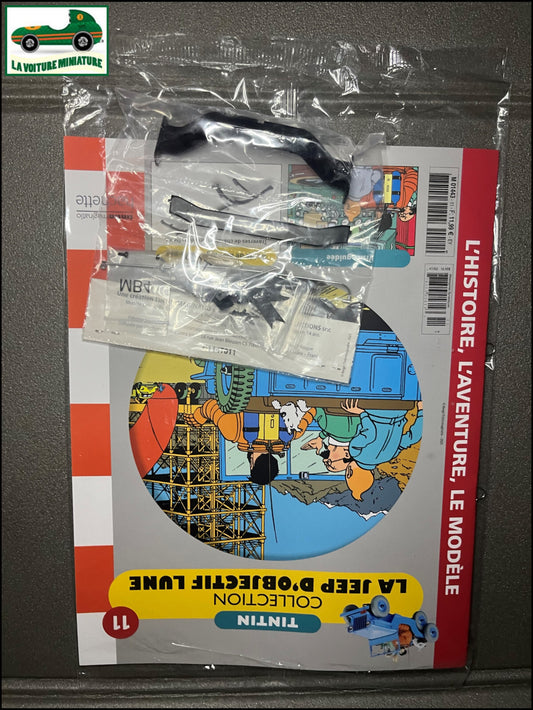 Voiture miniature Maquette Tintin Jeep D'Objectif Lune Hachette N°11 au 1/8