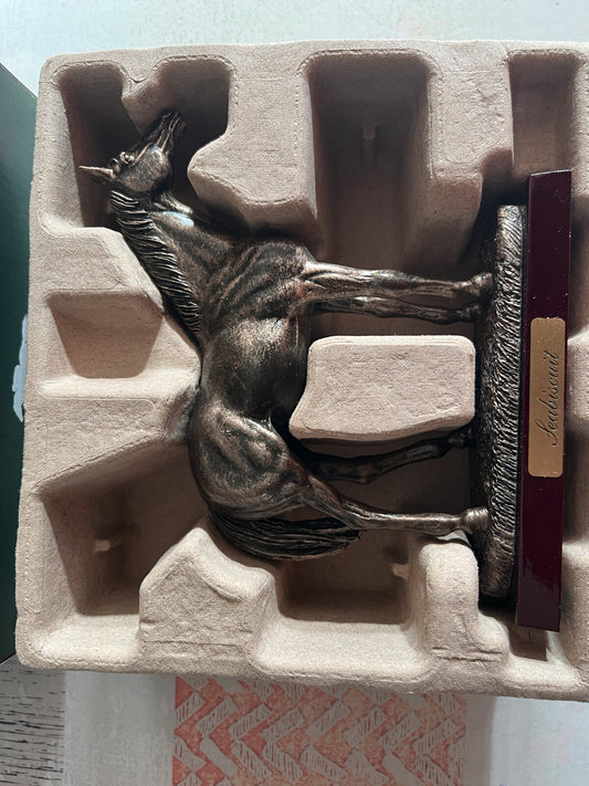 Statue Collection Cheval Course Seabiscuit Résine Editions Atlas 1/12