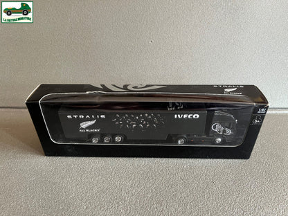 Voiture Miniature Camion Semi Remorque Iveco Stralis All Blacks New Ray 1/87 HO