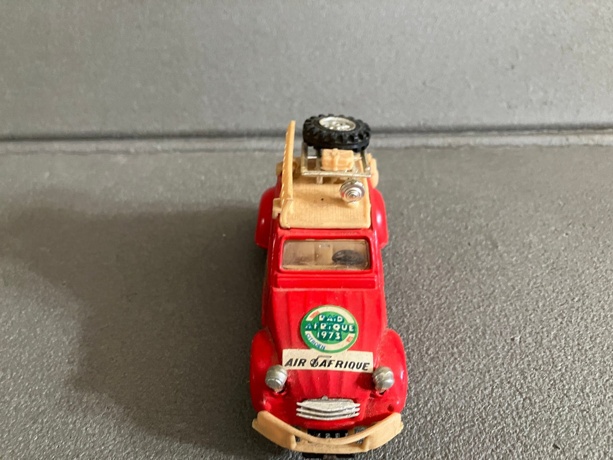 Voiture Miniature friction Citroen 2CV Raid Afrique Mc Toys Macau au 1/38