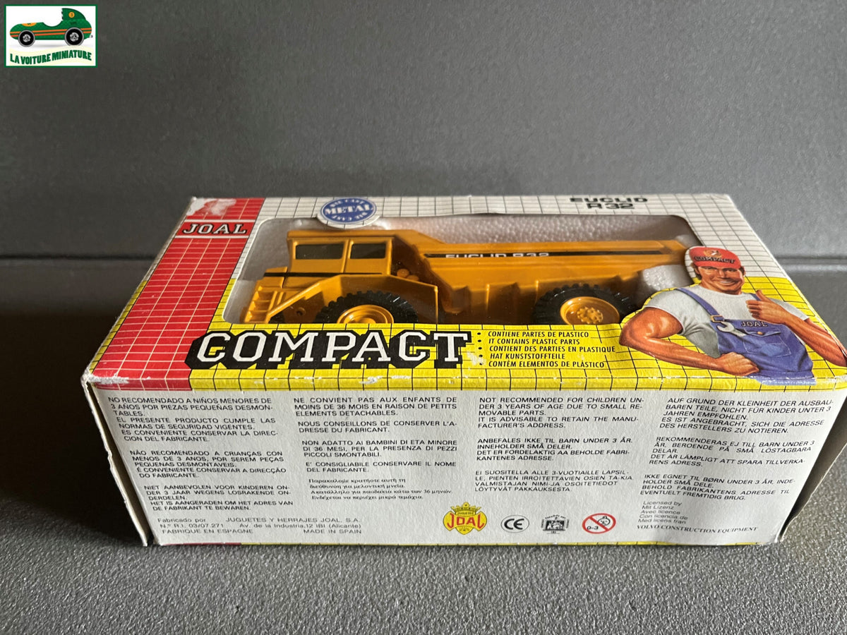 Miniature Véhicule de chantier Camion Benne Euclid R32 Joal 1/50