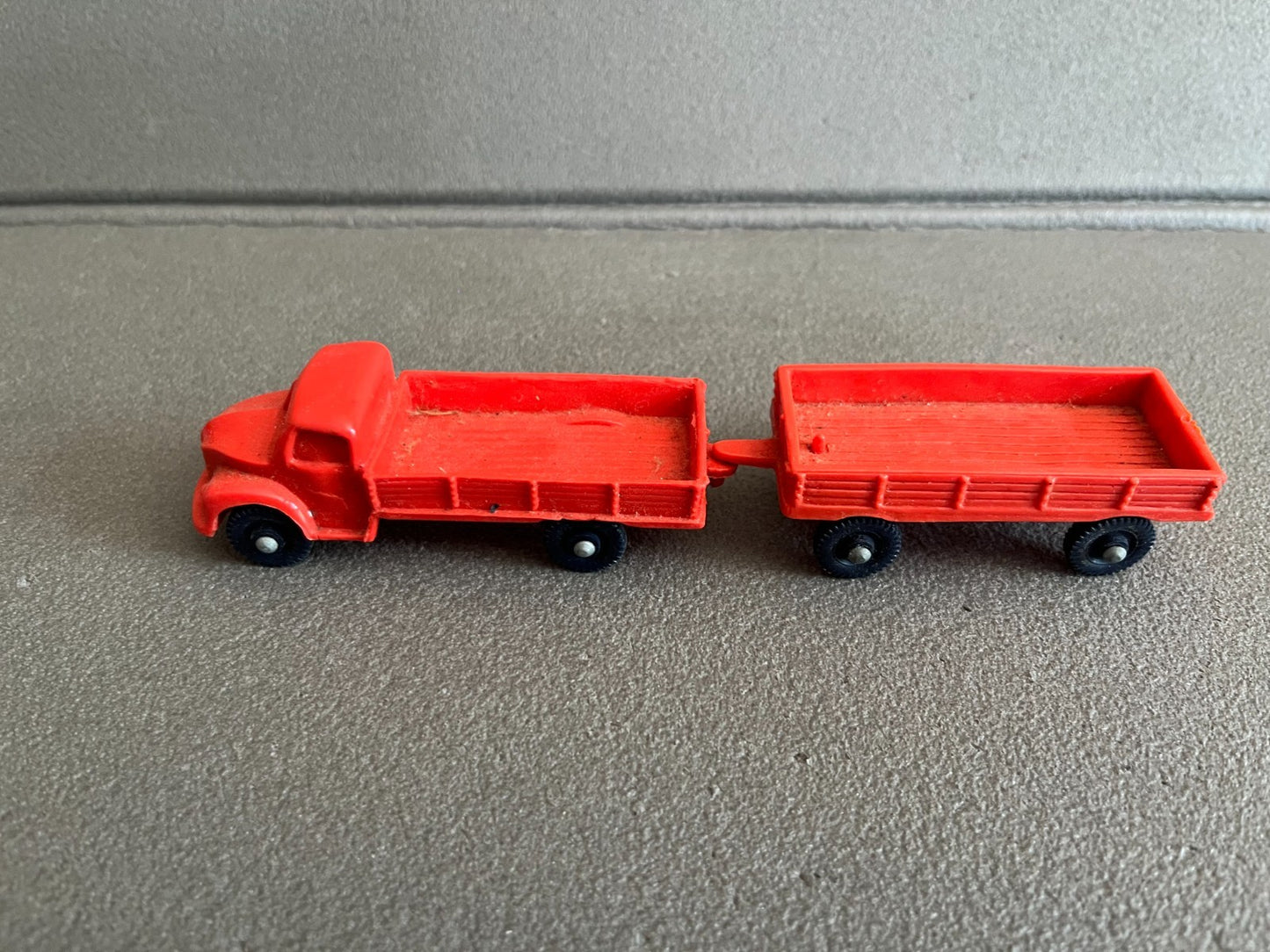 Voiture Miniature Ancien Camion Remorque Tomte Lardal Norway Plastique Gomme