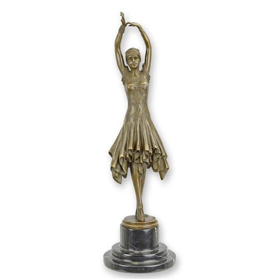 Statue Sculpture Bronze Art Déco Nouveau Femme Danseuse Miss Kita DSDC-8 Moderne