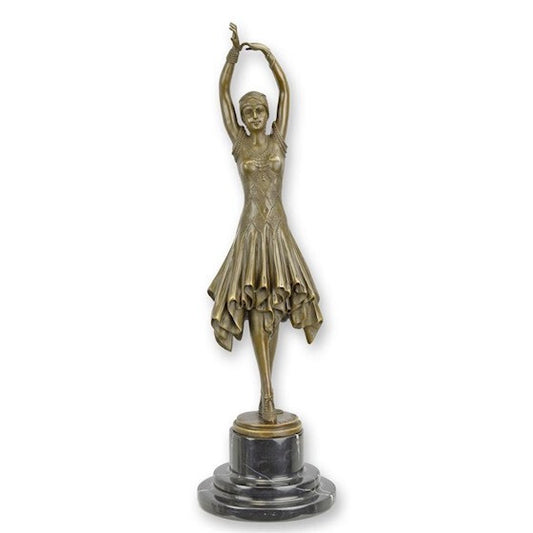 Statue Sculpture Bronze Art Déco Nouveau Femme Danseuse Miss Kita DSDC-8 Moderne