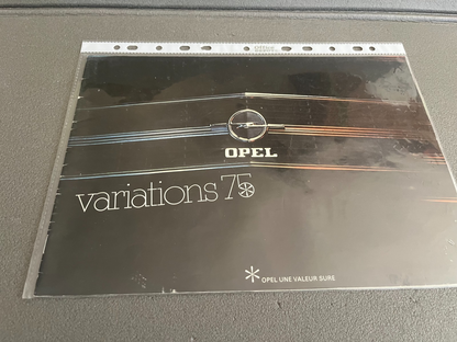 Ancien Dépliant Brochure Documentation Automobile Opel Variations 75
