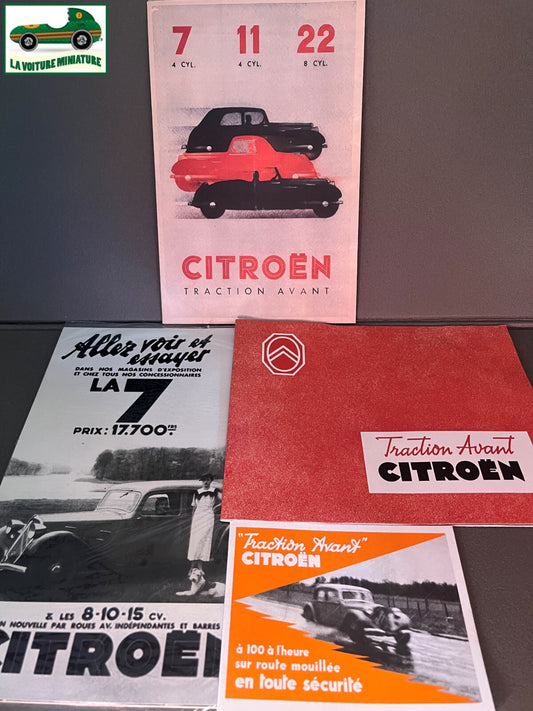 Voiture Miniature Lot Documentation Revue Carte Citroen Traction Atlas Editions