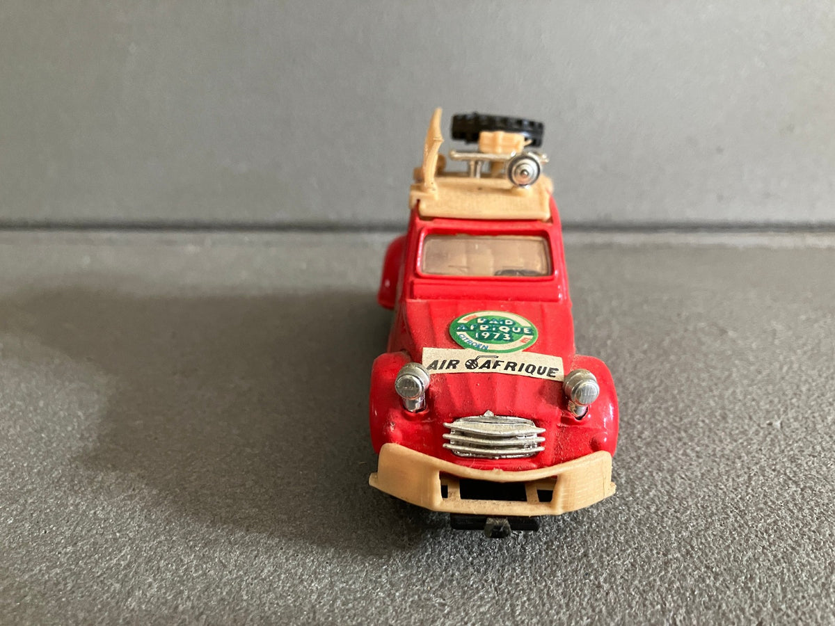 Voiture Miniature friction Citroen 2CV Raid Afrique Mc Toys Macau au 1/38