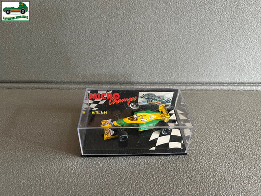 Voiture Miniature Formule 1 F1 Benneton Brundle MicroChamps Minichamps au 1/64