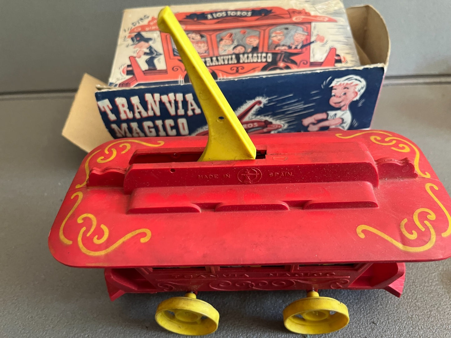 Jouet Ancien Voiture Miniature Plastique Train Tranvia Magico Nemrod Spain