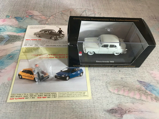 Voiture Miniature Simca Aronde 1952 Nostalgie CEC  au 1/43