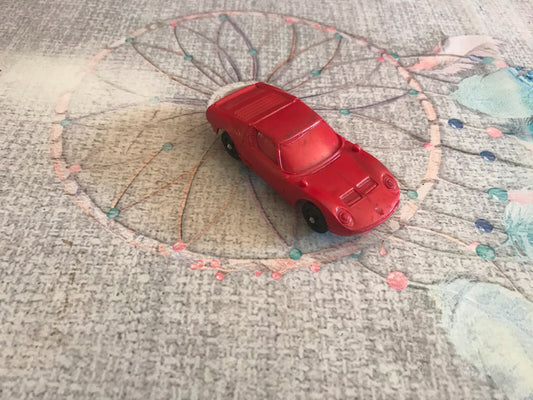 Voiture Miniature Ancien Lamborghini Made W. Germany Steler Plastique Gomme 1/43