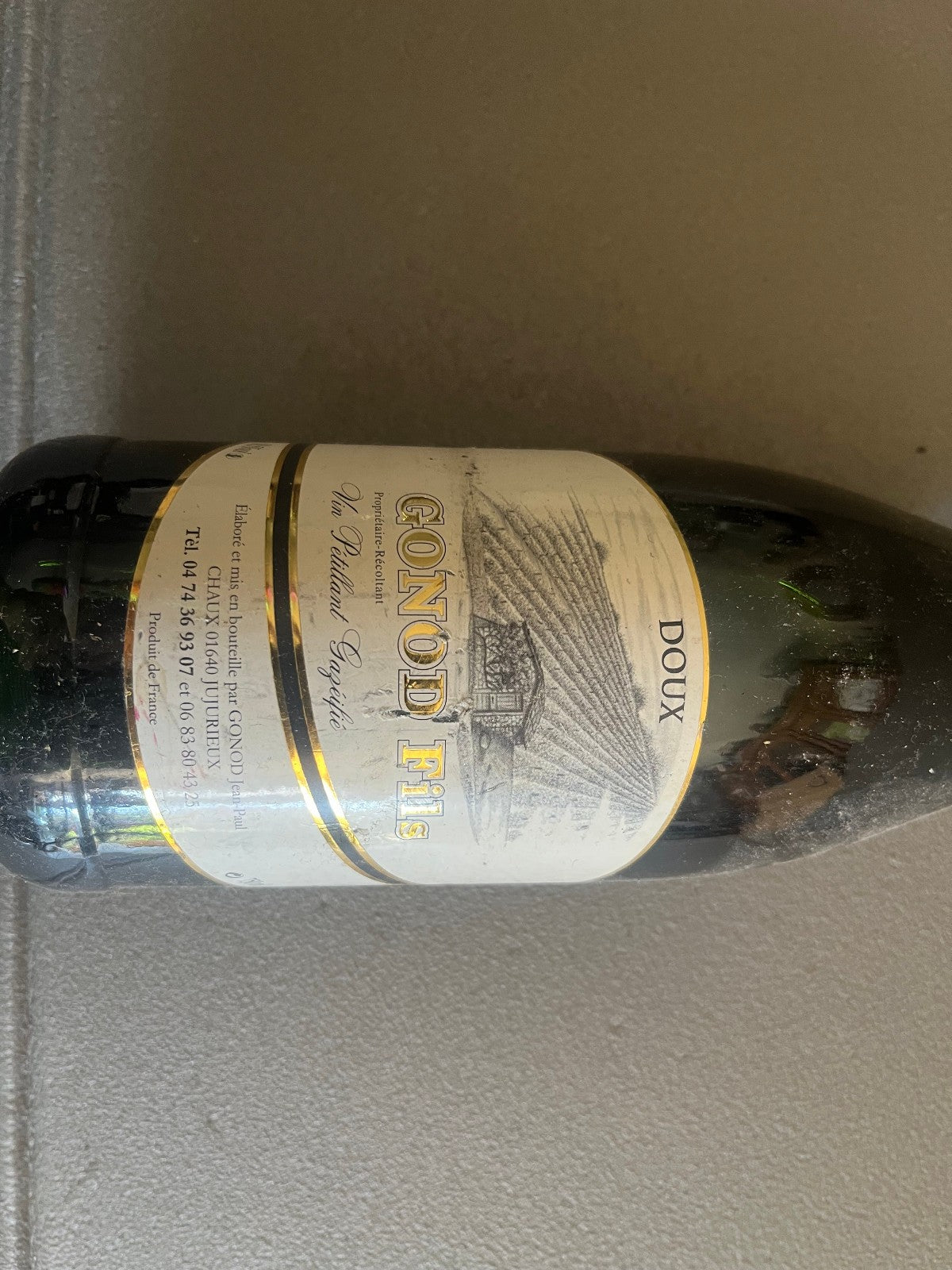 Ancienne Bouteille Vin Gonod Fils Doux Collection Personnelle