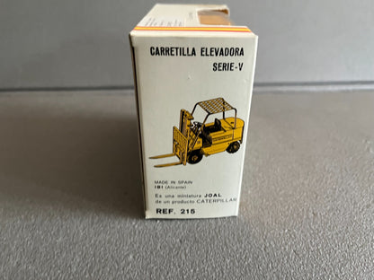 Miniature Véhicule Chantier Chariot Elevateur Caterpillar 215 Joal 1/25