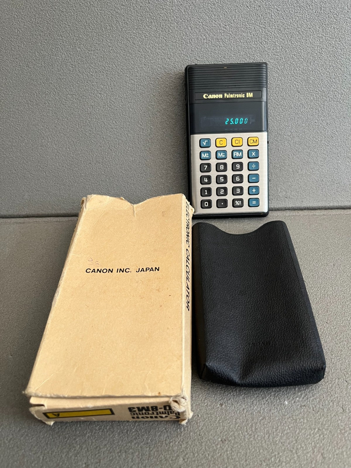 Ancienne Calculatrice Vintage Canon Palmtronic 8M Japan Fonctionne