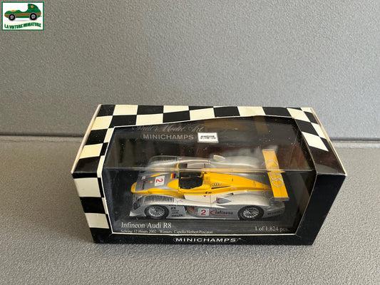 Voiture miniature Infineon Audi R8 Sebring 2002 12 hours Minichamps 1/43