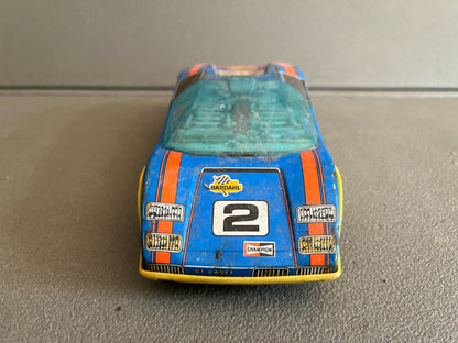 Jouet Ancien Voiture Miniature Course Tôle Plastique Joustra GT N°2 France