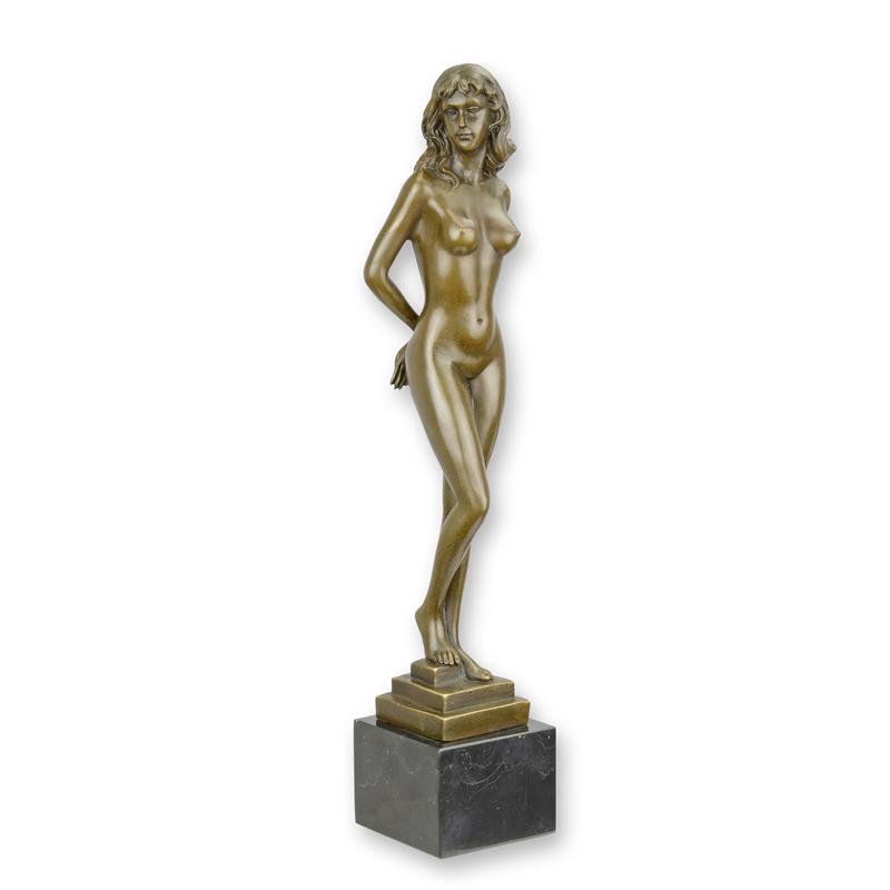 STATUE MODERNE SCULPTURE EROTIQUE BRONZE FEMME NUE