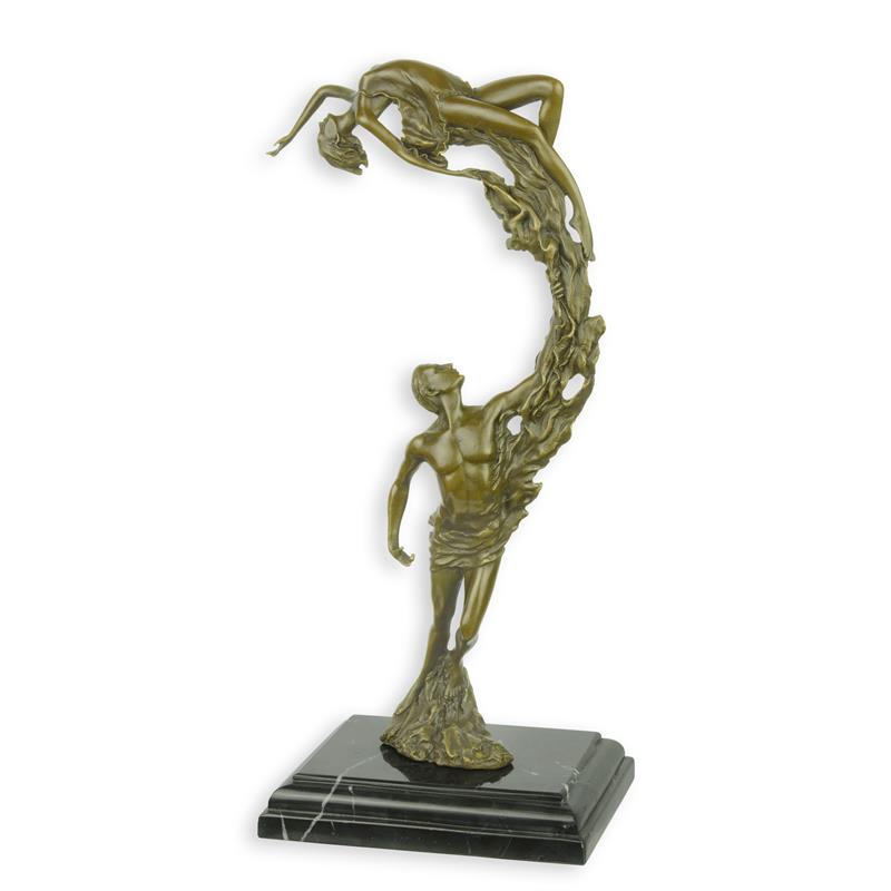 STATUE MODERNE SCULPTURE BRONZE JE COUPLE