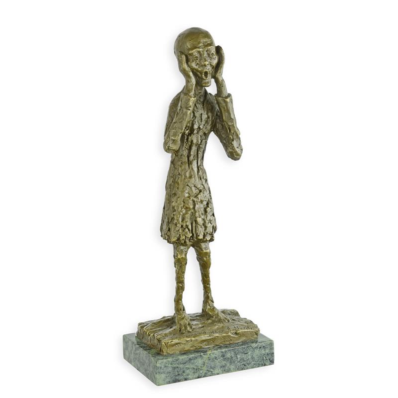STATUE MODERNE SCULPTURE BRONZE DU CRI