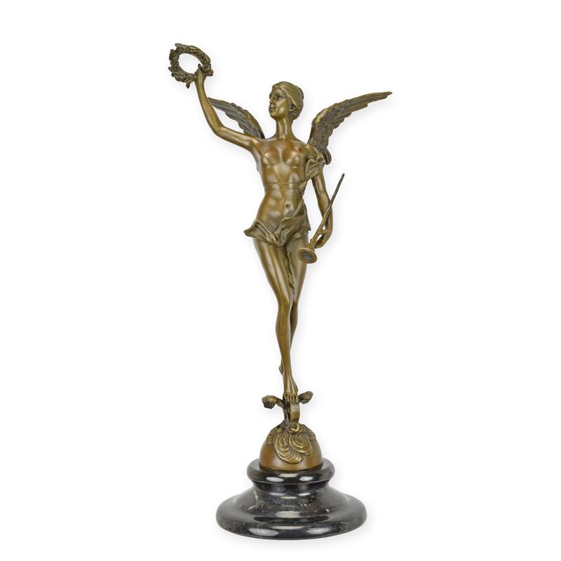 STATUE MODERNE SCULPTURE BRONZE FEMME TANT COURONNE