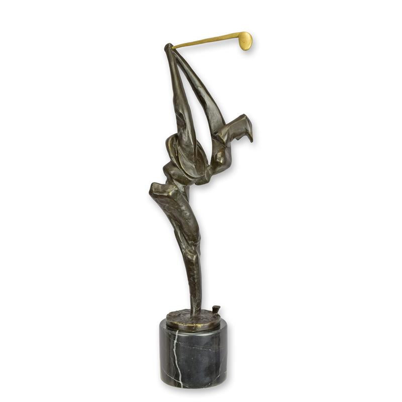 SCULPTURE MODERNISTE EN BRONZE UN GOLFEUR