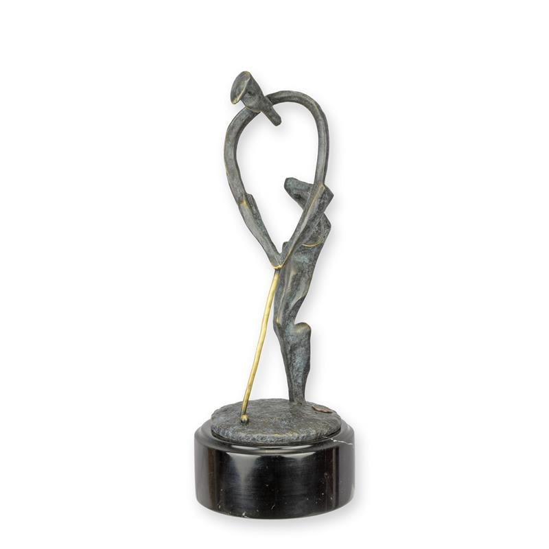 STATUE MODERNE SCULPTURE MODERNISTE BRONZE UN GOLFEUR