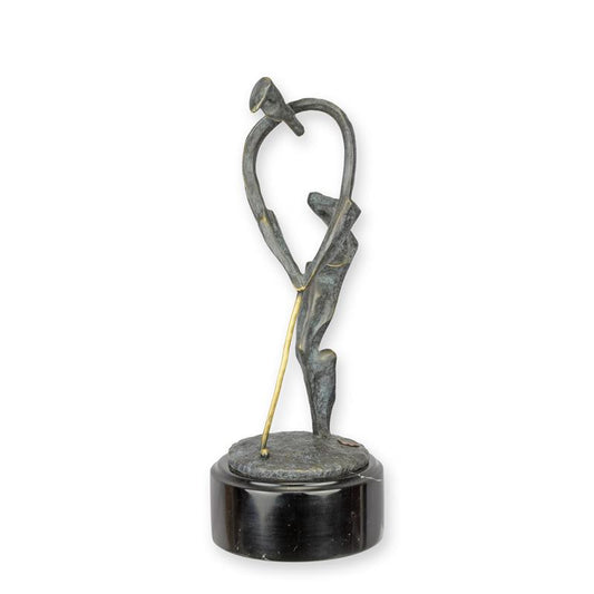 SCULPTURE MODERNISTE EN BRONZE UN GOLFEUR