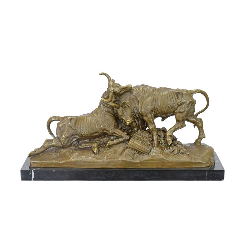 STATUE MODERNE SCULPTURE BRONZE LA CORRECTION DE TAUREAUX ROMAINS