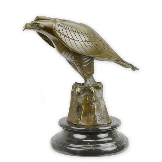 STATUE MODERNE SCULPTURE BRONZE AIGLE