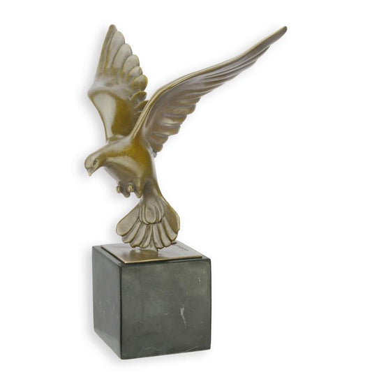 STATUE MODERNE SCULPTURE BRONZE PIGEON EN VOL