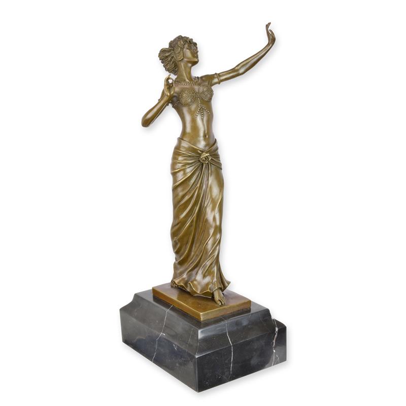 STATUE MODERNE SCULPTURE BRONZE NU DANSANT