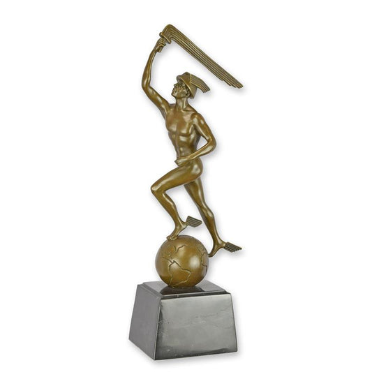 STATUE MODERNE SCULPTURE ART DECO BRONZE DE MERCURE