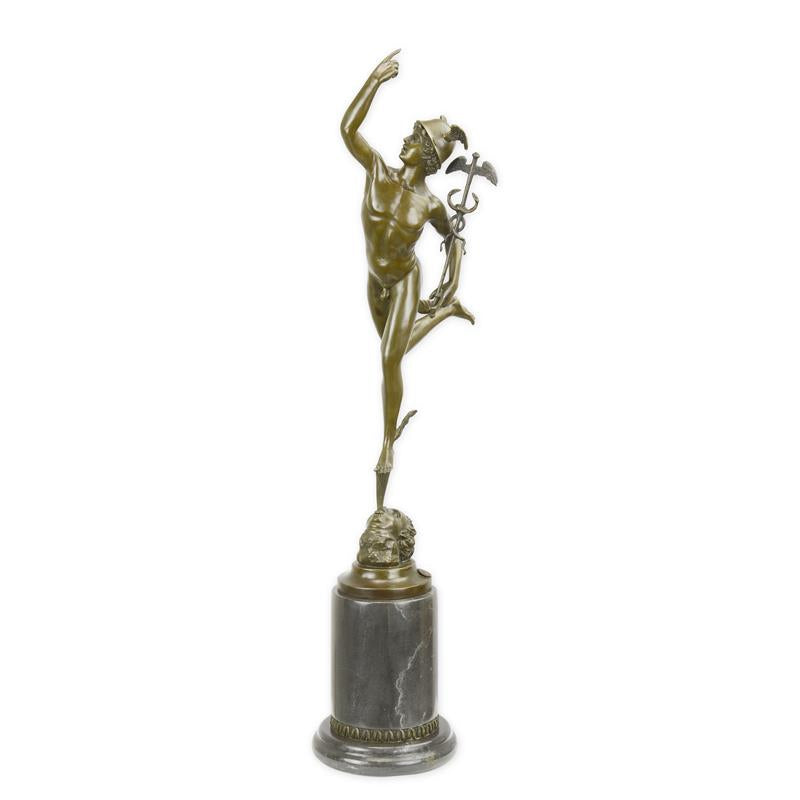 STATUE MODERNE SCULPTURE BRONZE DE MERCURE
