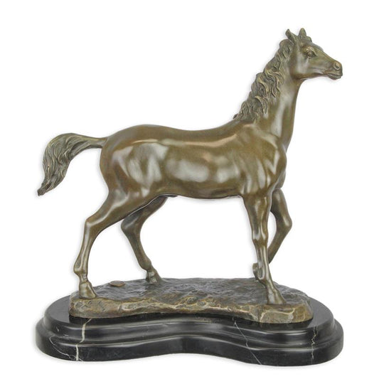 STATUE MODERNE SCULPTURE BRONZE CHEVAL
