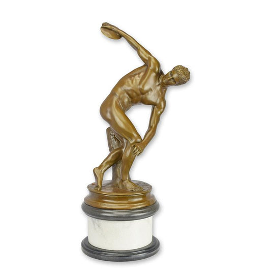 STATUE MODERNE SCULPTURE BRONZE DU DISCOBOL DE MYRON