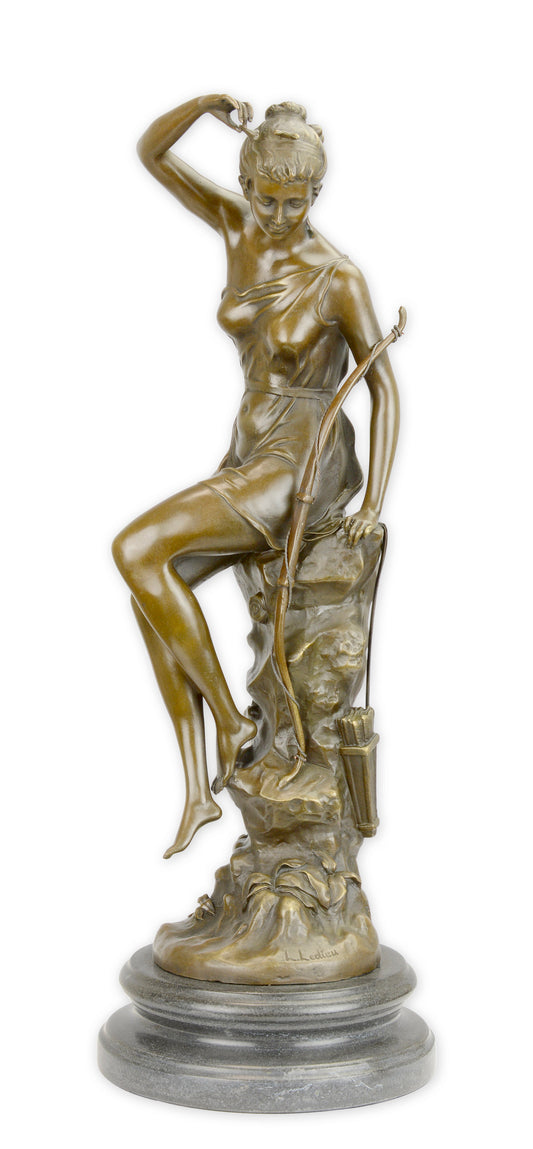 STATUE MODERNE SCULPTURE BRONZE DE DIANA LA CHASSEUSE