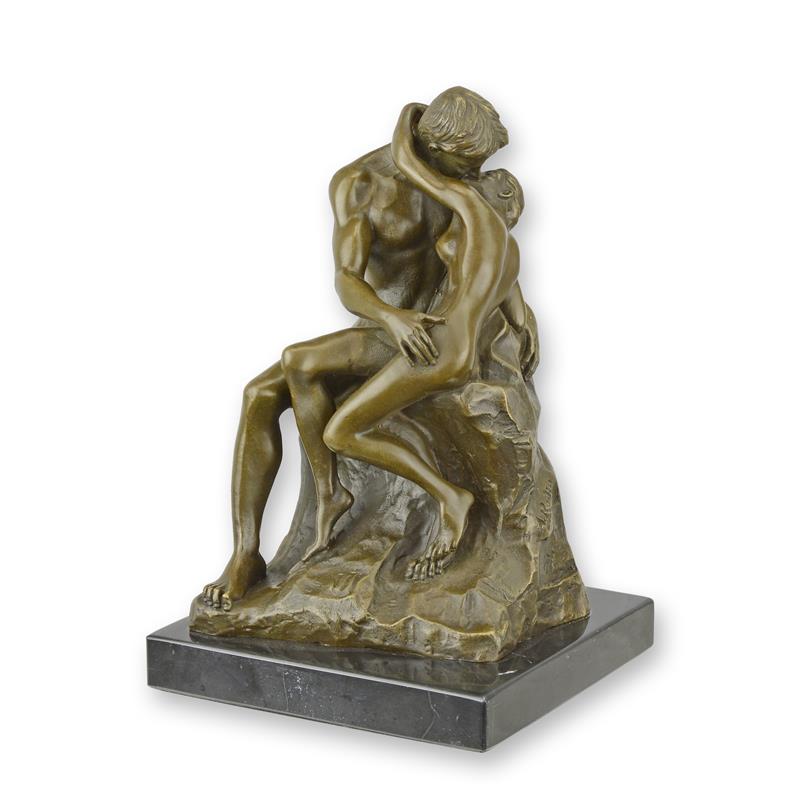 STATUE MODERNE SCULPTURE BRONZE DU BAISER