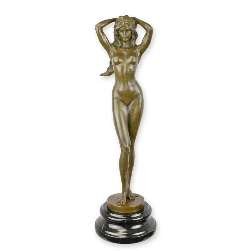 STATUE MODERNE SCULPTURE BRONZE FEMME NUE