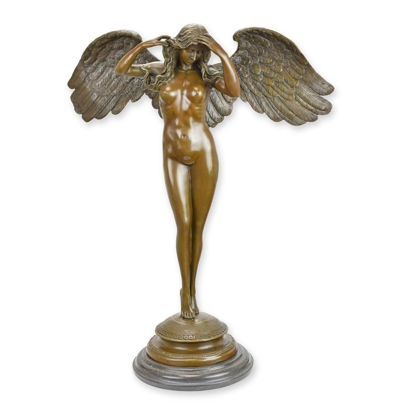 STATUE MODERNE SCULPTURE BRONZE LA NUIT DESCDANTE