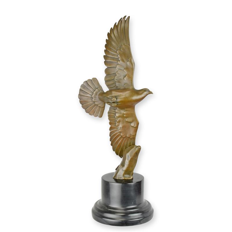 STATUE MODERNE SCULPTURE BRONZE PIGEON VOL