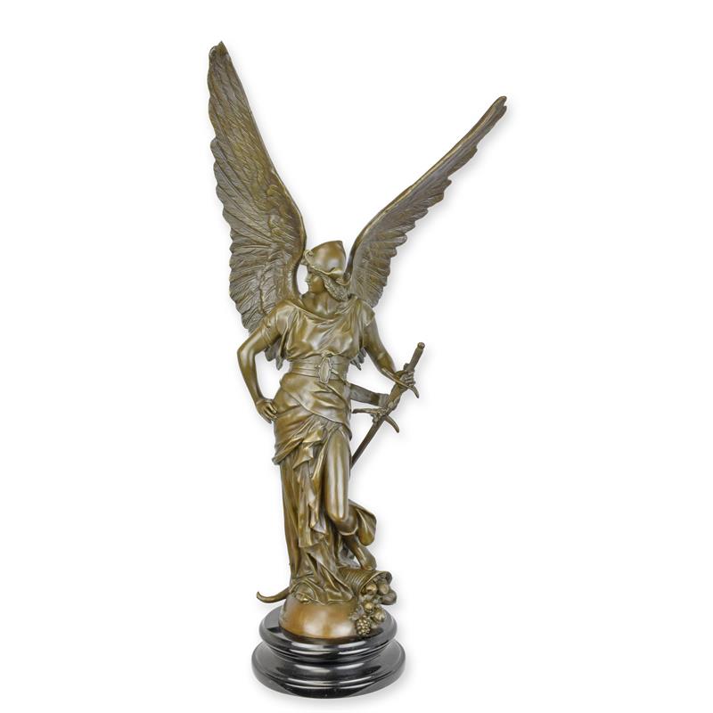 STATUE MODERNE SCULPTURE BRONZE PAIX ARMEE
