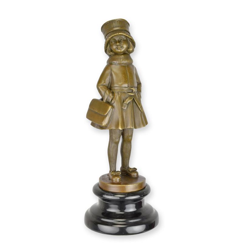 STATUE MODERNE SCULPTURE BRONZE PETITE FILLE