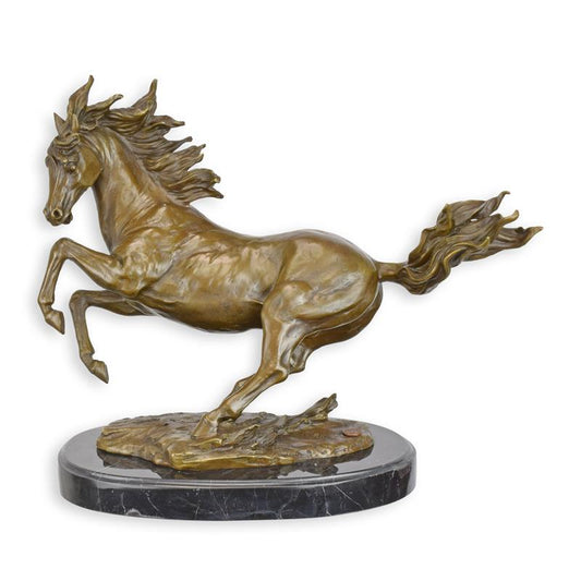 STATUE MODERNE SCULPTURE BRONZE CHEVAL