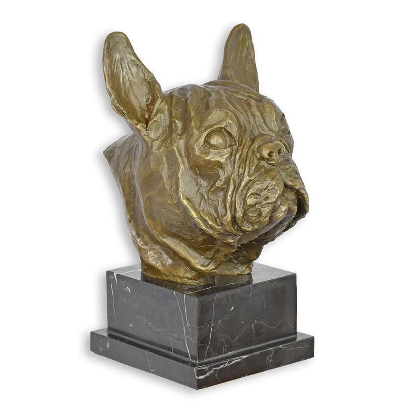BUSTE EN BRONZE BOULEDOGUE FRANÇAIS